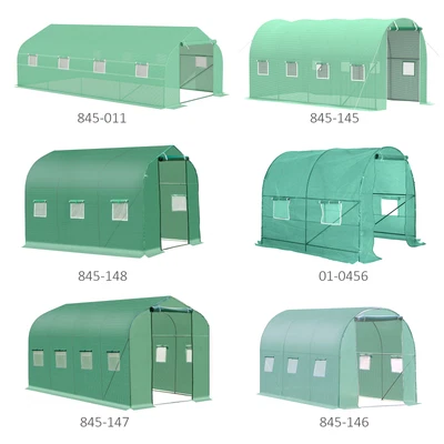£73.99 • Buy Walk-in Polytunnel Round / Gable Top Garden Greenhouse Heat Shed W/ Windows