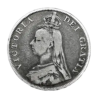 Great Britain 1889 JUBILEE Head Queen VICTORIA Double Florin Silver Coin KM#763 • $89.95