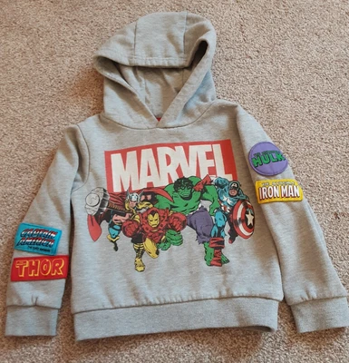 £2.80 • Buy Boys Size 5-6 Years Marvel Hoodie Sweatshirt - Iron Man,  Thor