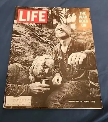 Life Magazine February 11 1966 “The War Goes On” Vietnam War Fire Fights  • $7.99