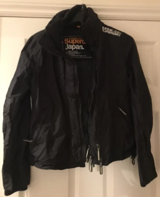 £20 • Buy Boys SuperDry Windproof Jacket Size Small. Black With Multi Zip Closure