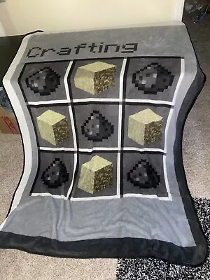 Minecraft Throw Blanket TNT Crafting Table  • $15