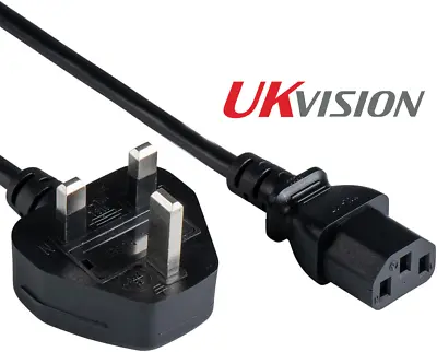 PC Tower Mains Power Cable Kettle Lead UK Moulded Plug To IEC C13 Socket 1.5M UK • £4.90