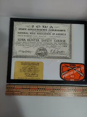 Vintage Iowa Hunter Safety Education Graduate Patch NRA Safe Firearms Certificat • $5.99