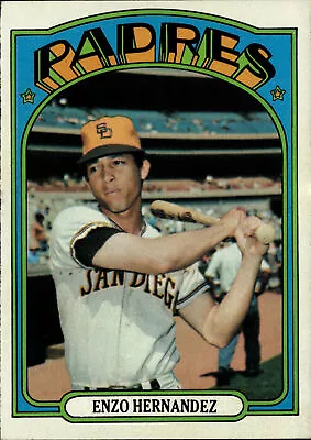 Enzo Hernandez - 1972 Topps Baseball #7 -  San Diego Padres + FAST FREE Ship • $2.55