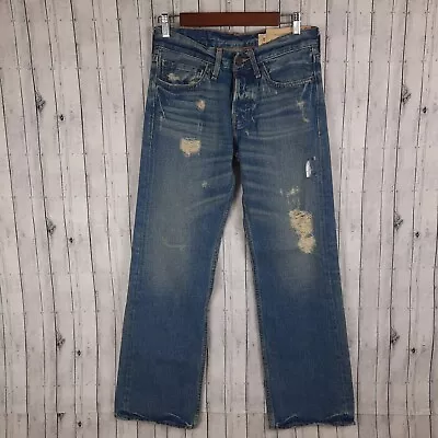 NEW Hollister Men's Jeans Size 28x30 Hermosa Boot Low Rise Button Fly NWT $59.50 • $24.95