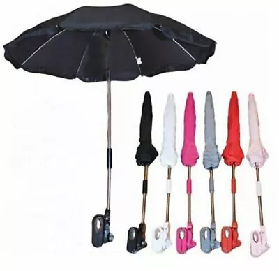 New Baby Pesci Universal Sun Rain Umbrella Pram Pushchair Canopy Parasol Shade • £14.49