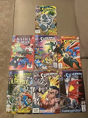 7 Issue Death Of Superman Collection DC Comics 1992-1993 Doomsday JLA Maxima FNM • £48.25