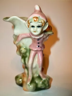 Vintage Pixie / Elf / Leprechaun Vase Made In Japan 4-3/4  • $9.99