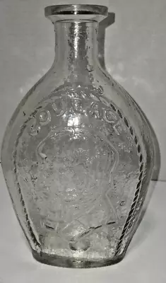 Lord Calvert Whiskey Decanter 1960's Clear Glass  Ship Design  Courage  Vintage • $14.99