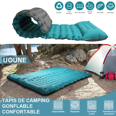 Self Inflatable Sleeping Pad Lightweight Camping Air Mattress Mat Hiking Pillow • $37.88