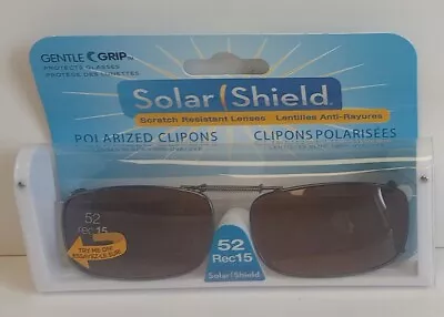 SOLAR SHIELD Scratch Resistant Lenses POLARIZED CLIPONS 52 REC 15 5405010/H4/12 • $4.99