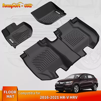 Floor Mats Liners For 2016-2022 Honda HR-V HRV 3D Molded All-Weather TPE Rubber • $65.99