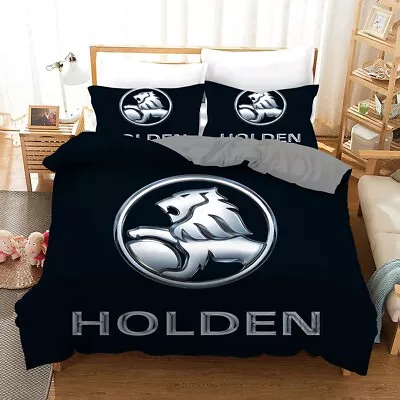Holden Logo Silver Quilt/Duvet/Doona Cover Set Single Double Queen Size • $48.80