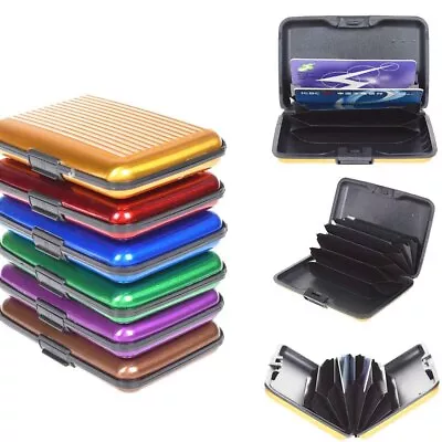 $5.45 • Buy NEW Aluminum Metal Waterproof Box Case Business Credit Card Holder Wallet RFID