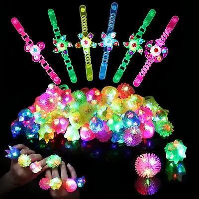 $24.99 • Buy Light Up Rings LED Bracelets Party Favors For Kids Birthday 36pk Prizes Box