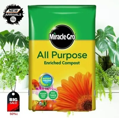 Miracle Gro All Purpose Enriched Compost Garden Plant Growing Soil 40L • £11.48