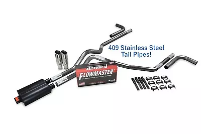 Chevy GMC 1500 88-95 2.5  SS Dual Exhaust Kit Flowmaster Super 40 Side Clamp Tip • $503.56
