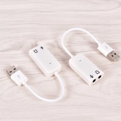 Usb Sound Adapter To 3.5Mm Mini Jack Audio&Microphone Mic For Skype Pc Laptop_-_ • $8.03