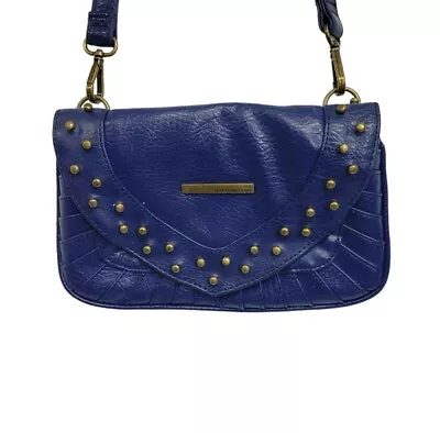 Matt & Nat Blue Studded Vegan Leather Small Crossbody Bag Purse • $25