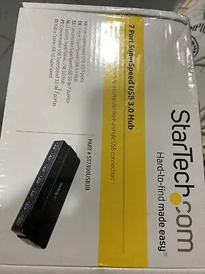 New StarTech 7 Port SuperSpeed USB 3.0 Hub ST7300USB3B Up To 5Gbps USB Extender • $35