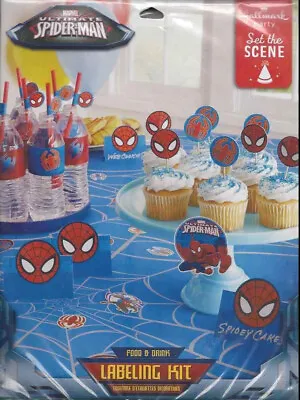 $3.95 • Buy Ultimate SPIDERMAN Happy Birthday Party FOOD DRINK LABELING KIT Superhero       