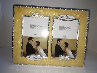 New Gold With Silver Trim - Our Wedding/Our Honeymoon - Dual Picture Frame • $15.70