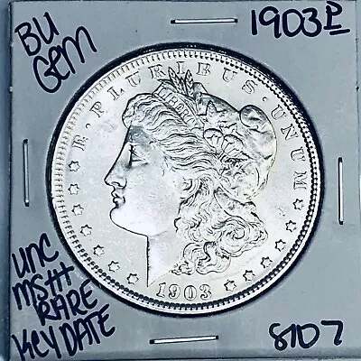 1903 Bu Gem Morgan Silver Dollar Unc Ms+++ U.s. Mint Rare Key Coin 8107 • $51.99