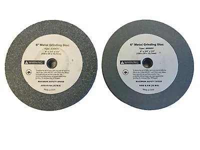 Pair Of GRINDING WHEELS 6 X 3/4  X 1/2  Arbor - FREE Shipping • $19.99