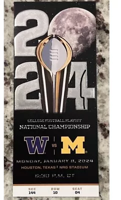 2024 College FB National Championship Commemorative Ticket - Michigan Wolverines • $14.99