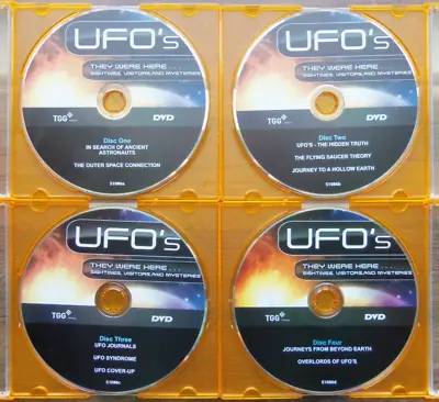 New 4-DVD Set UFO'S: THEY WERE HERE Flying Saucer FRANK STRANGES Free Shipping • $25