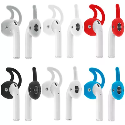 Silicone Ear Hooks Earbuds Skin Case Cover Holder For Apple AirPods 1st 2nd Gen • $6.02