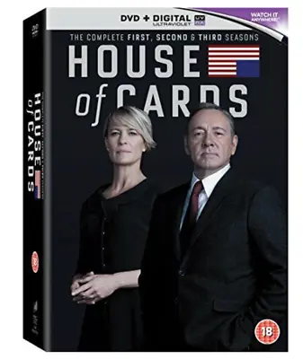 House Of Cards - Season 1-3 (DVD) Kevin Spacey Box Set Brand New Sealed Freepost • £4.95