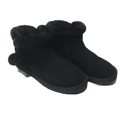 Arizona Jeans Womens Snow Cap Winter Boots Black Memory Foam Faux Fur Lined 7.5M • $15.74