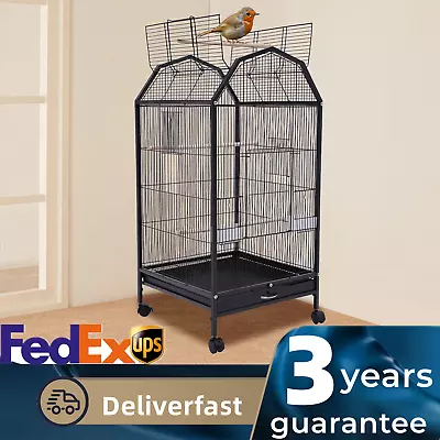 Large Play Top Parrot Finch Cage Macaw Cockatoo Pet Supply With Stand Bird Cage • $64.45