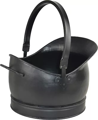 Heavy Duty Coal Scuttle Bucket Fire Fireplace Hod Black • £26.99