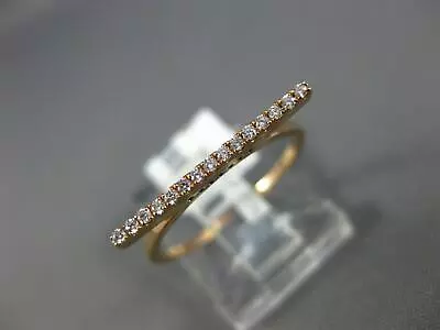 Estate .09ct Diamond 18kt Rose Gold 3d Classic Bar Ring • $1122.17