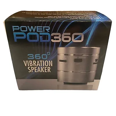 Power Pod 360 Portable Vibration Speaker Blue New Open Box IPhone IPod MP3 USB • $36