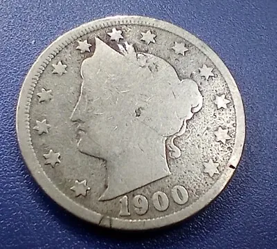 $1.32 • Buy 1900 P Liberty V Nickel. Actual Coin, NO RESERVE!  3108