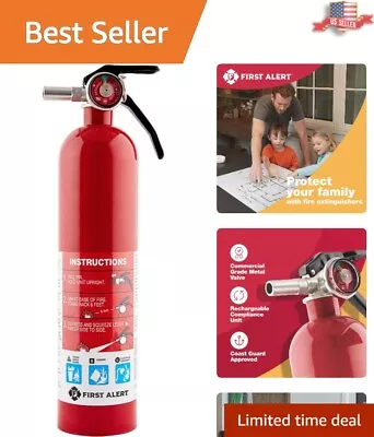 UL Rated 1-A:10-B:C Rechargeable Fire Extinguisher For Home And Marine Safety • $33.97