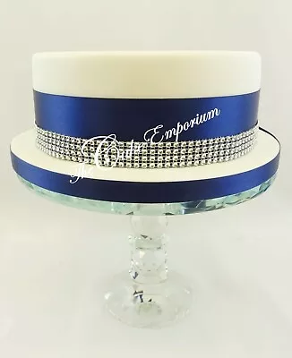 Sparkling Round Diamante Effect Cake Trim & 50mm Ribbon 1 2 & 5 Metre Lengths • £4.49