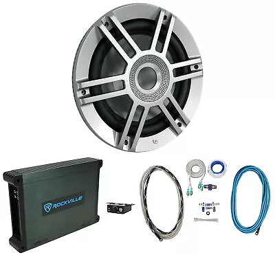 Infinity KAPPA 1050M 10  900w Marine Boat LED Subwoofer+Mono Amplifier+Amp Kit • $279.90