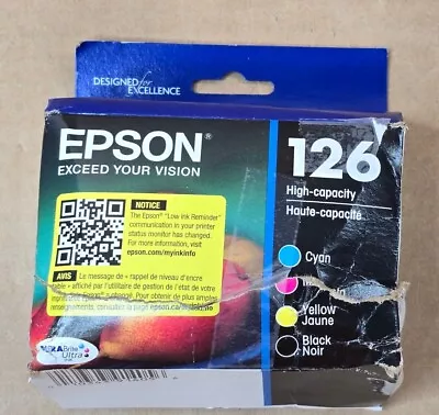 Epson 126 Black T126120-D2 & 126 Color Ink Set T126520 4 Pack Exp 01/2026 • $39