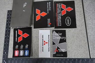 1999 Mitsubishi Montero Sport Owner's Manual Book Set Free Shipping Om628 • $75.59