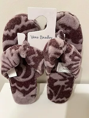 Vera Bradley Fleece Flip Flop Slippers Size LG. New • $19