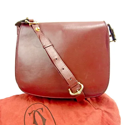 $267.76 • Buy Cartier Shoulder Bag Mastline Red Gold Woman Authentic Used Y6797