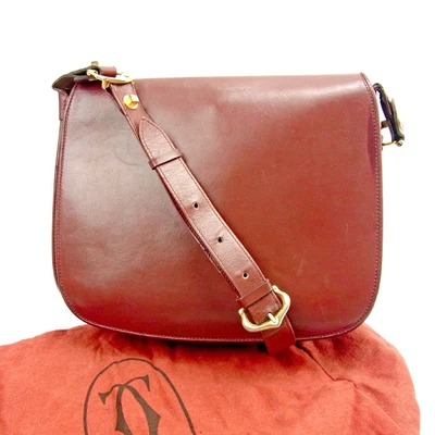 $267.76 • Buy Cartier Shoulder Bag Mastline Red Gold Woman Authentic Used Y6797