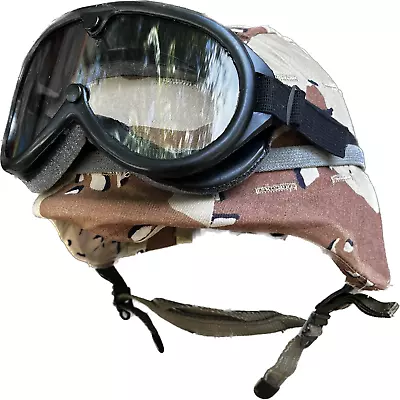 Small Genuine Desert Storm Era Military Combat Ballistic Helmet Made W/Kevlar • $169.95