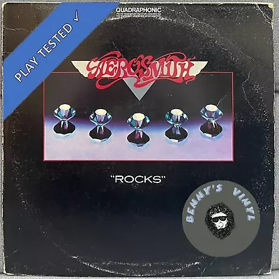 MEGA RARE!🔥AEROSMITH “Rocks” Rocks Quadraphonic LP⭐️‘76 US Quad Press OG I/s • $68