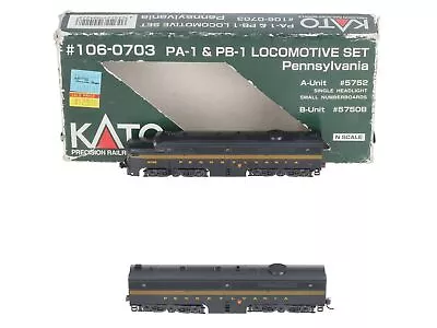 Kato 106-0703 N Scale Pennsylvania Railroad Alco PA-1 PB-1 Diesel Loco Set DCC • $167.31